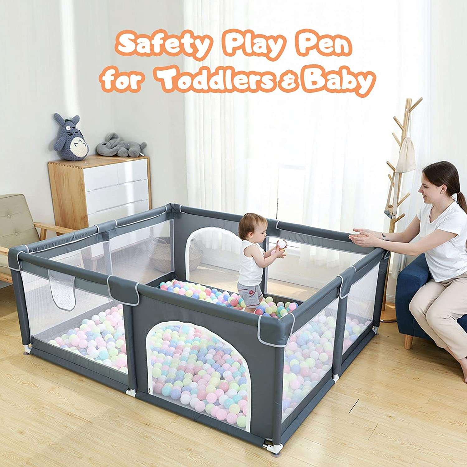 Little Gigglers World Foldable Baby Playpen Safety Play Yard