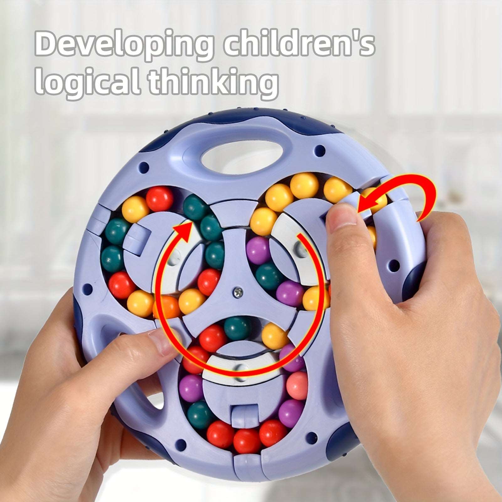 Little Gigglers World Portable Rotating Magic Double-Sided Ball Rotating Bean