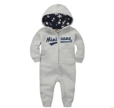 Little Gigglers World Unisex Baby Winter Hood Long-Sleeved Romper