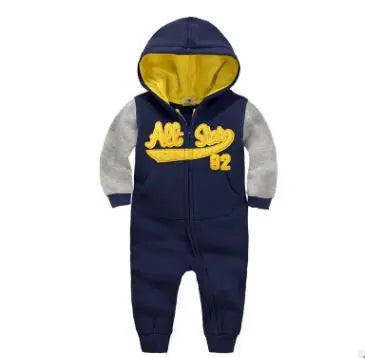 Little Gigglers World Unisex Baby Winter Hood Long-Sleeved Romper