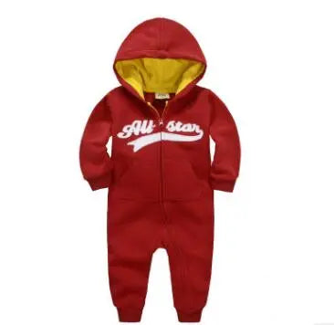 Little Gigglers World Unisex Baby Winter Hood Long-Sleeved Romper