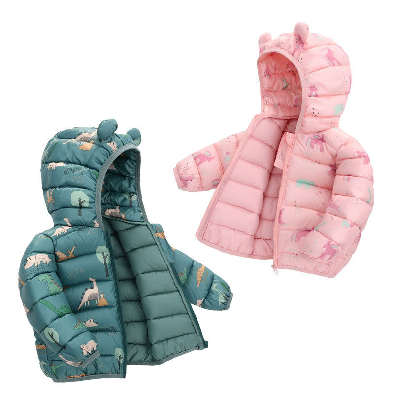 Unisex Baby Hooded Down Warm Winter Jacket