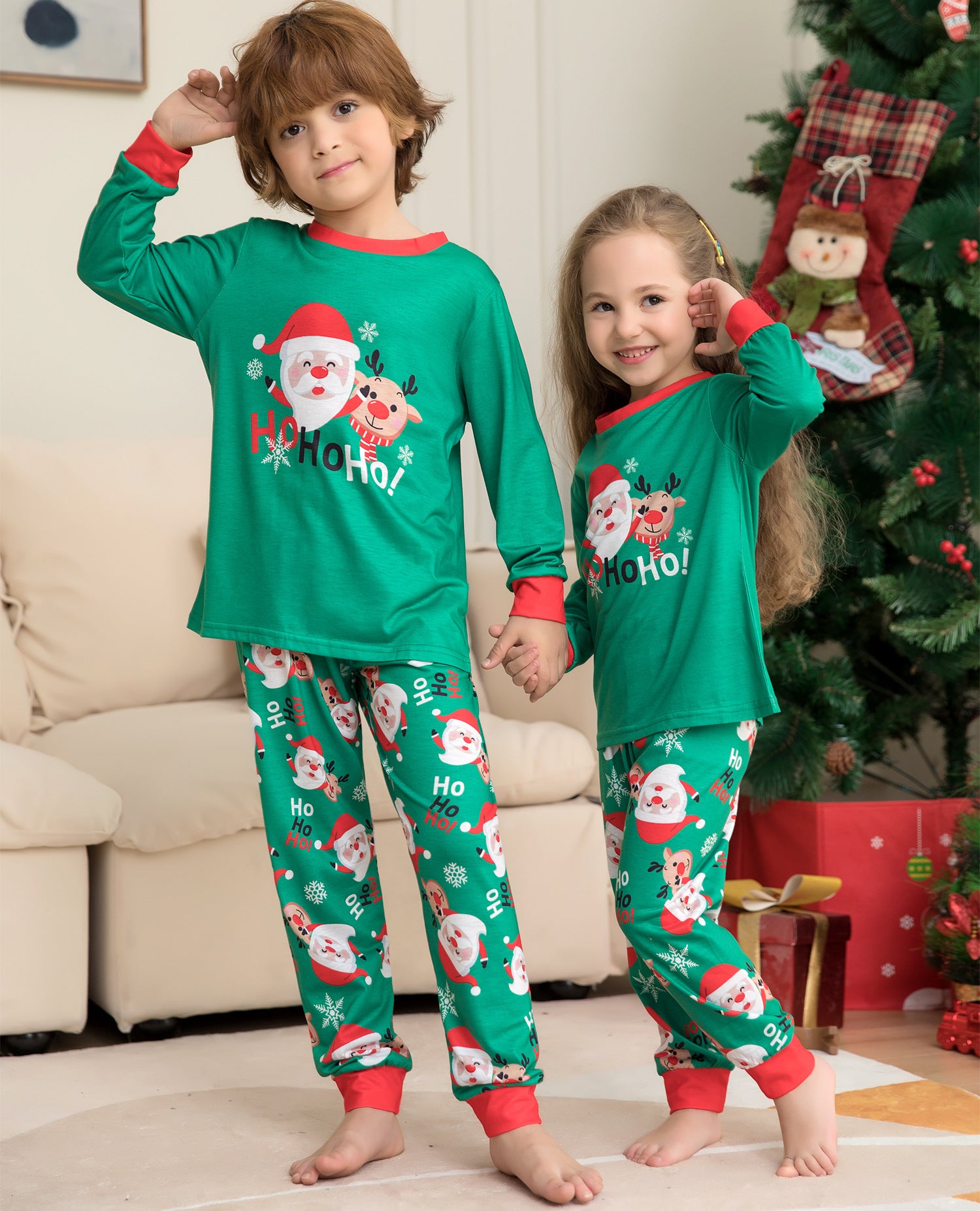 Little Gigglers World Christmas Sleepwear Family Matching Pajamas Set