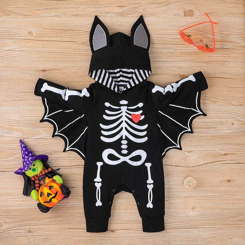 Little Gigglers World Halloween Bat One-piece Baby Rompers Suit