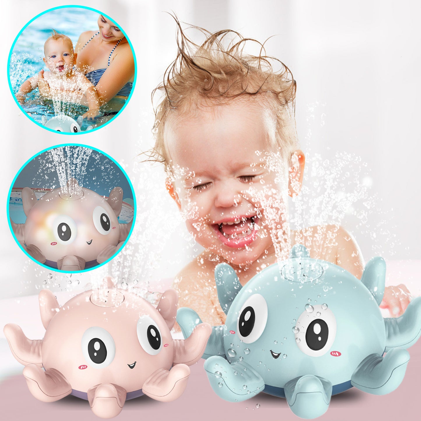 Little Gigglers World Children Water Spray Octopus Bath Toy