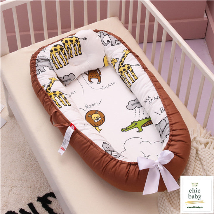 Little Gigglers World Baby Removable Washable Portable Crib Travel Bed