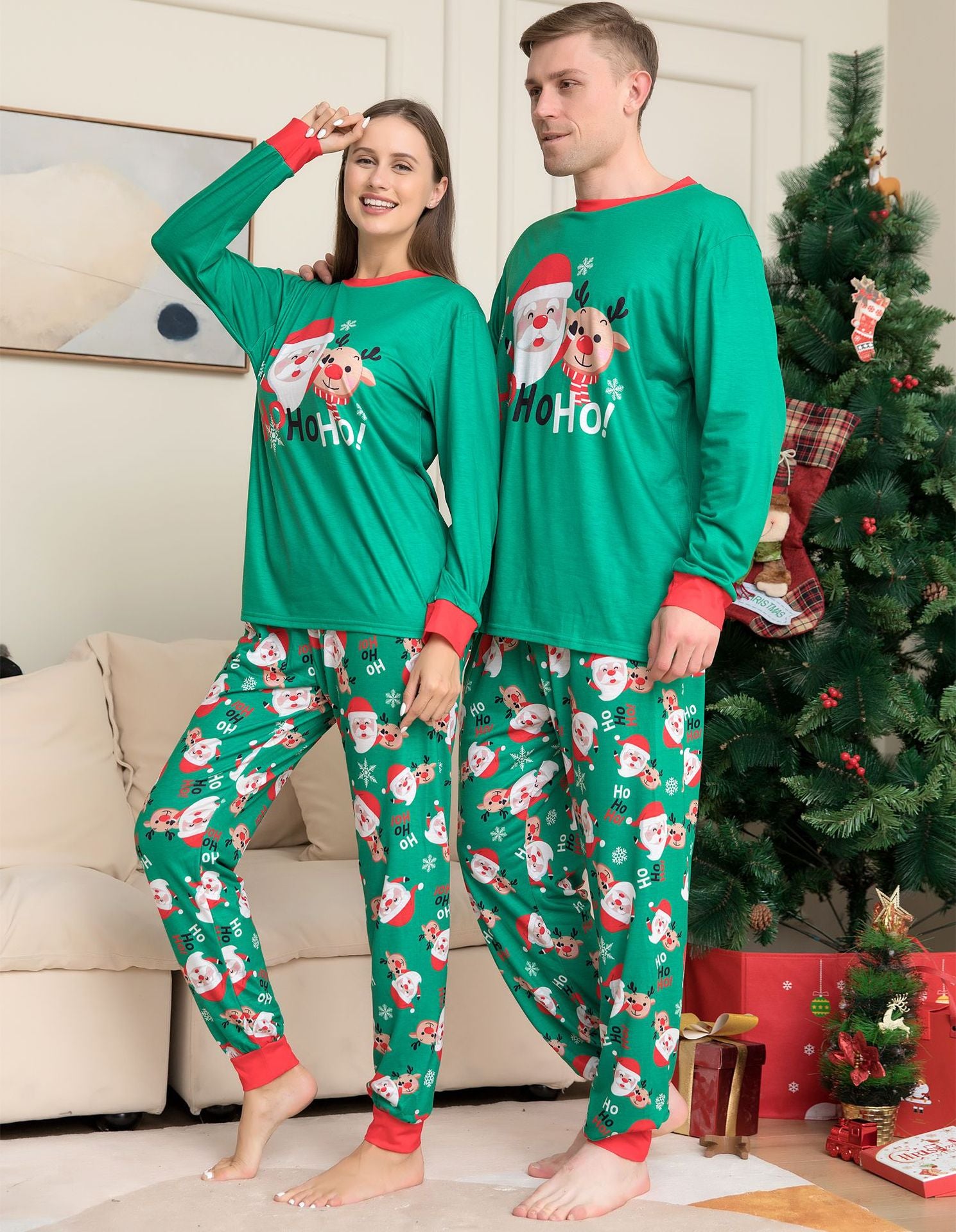 Little Gigglers World Christmas Sleepwear Family Matching Pajamas Set