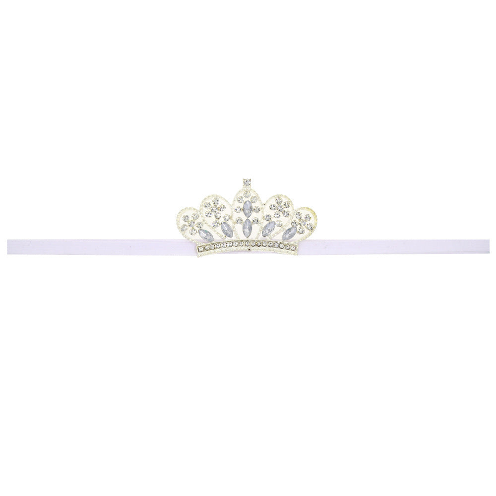 Little Gigglers World Baby Thin Rhinestone Crown Headband