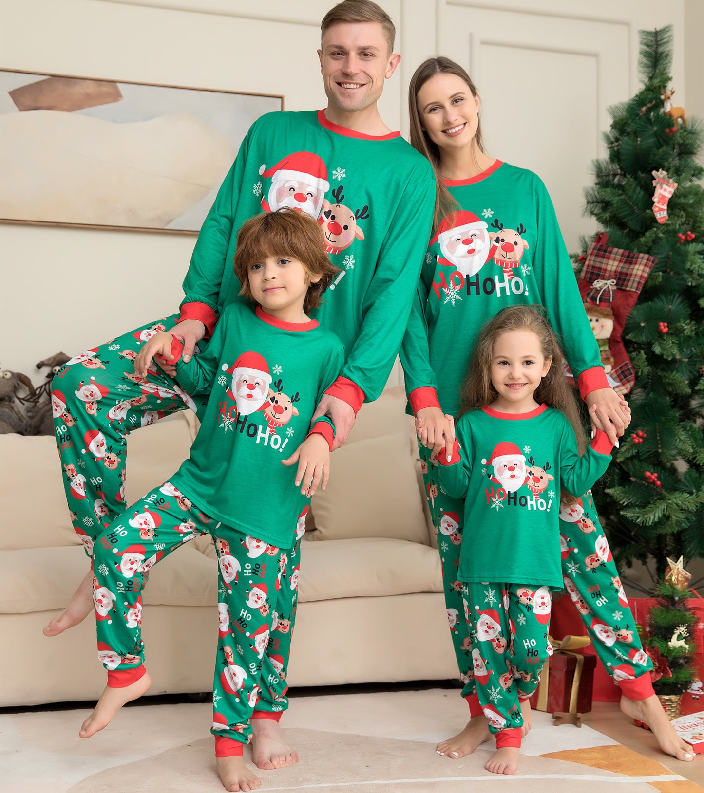 Little Gigglers World Christmas Sleepwear Family Matching Pajamas Set