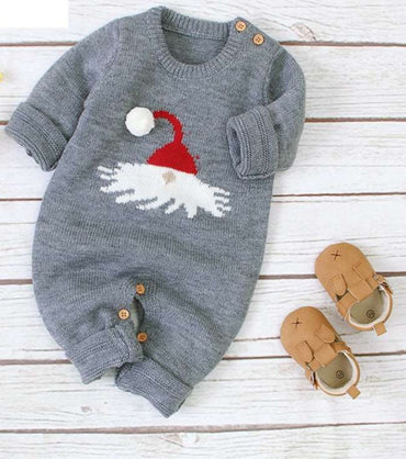 Little Gigglers World Winter Autumn Warm Unisex Baby Christmas Elk Romper