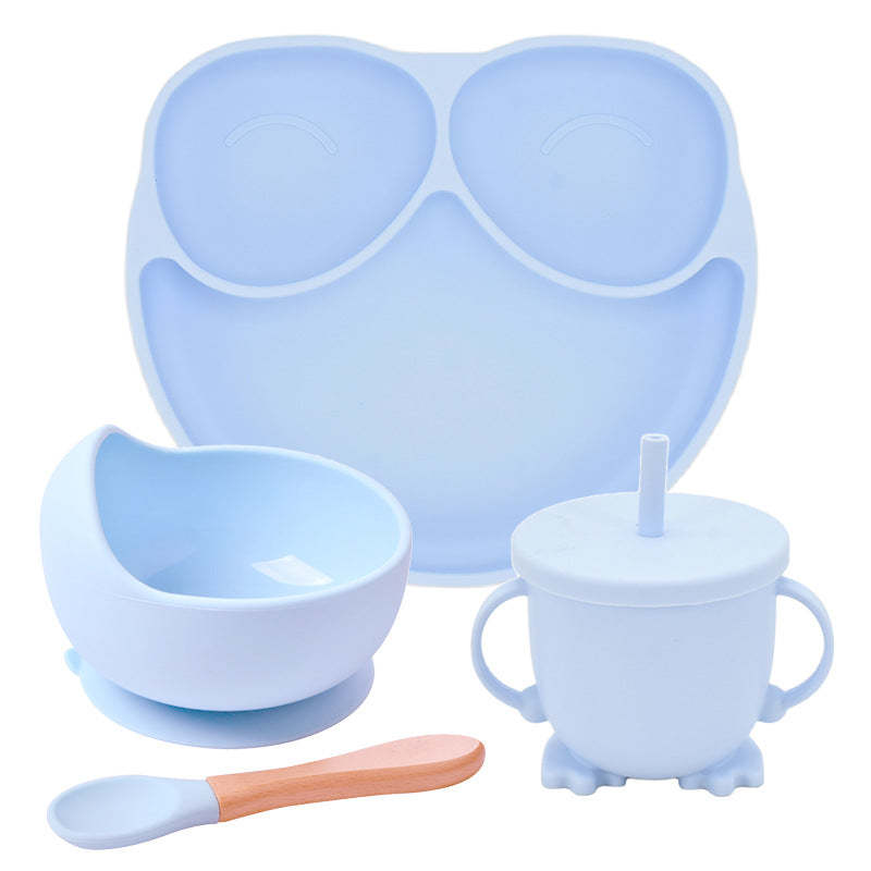 Little Gigglers World Baby Toddler Kids Silicone Suction Dinner Plate Set