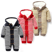 Baby Warm Winter Fleece Fur Bodysuit jumpsuit